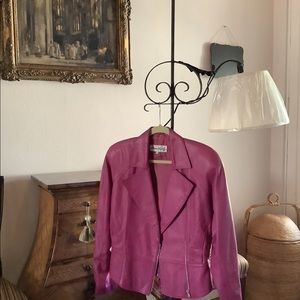 Italian fine custom leather suit.